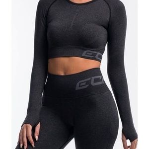 Echt scrunch cropped long sleeve top